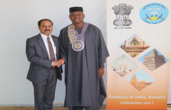Amb Dr. N. Nandakumar on 05 June 2026 received a youth delegation led by Mr Sory Ibrahim Cisse, President, National Youth Council. They exchanged views on cooperation in education, culture & sports including yoga.